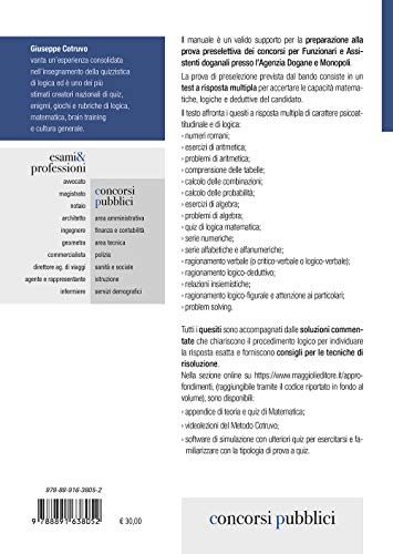 Concorso Agenzia delle dogane e dei Monopoli. Prova preselettiva. Manuale e quiz. Con Contenuto digitale per accesso on line (Concorsi pubblici)