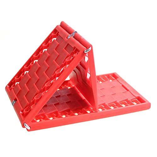 conpoir 2Pcs Coche Escape de Emergencia Placa Tracción Alfombrilla Agarre de neumáticos Ayuda Antideslizante Plegable para la mayoría de los S Coches y Furgonetas de Nieve Hielo Barro Arena