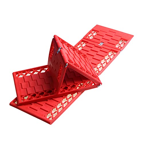 conpoir 2Pcs Coche Escape de Emergencia Placa Tracción Alfombrilla Agarre de neumáticos Ayuda Antideslizante Plegable para la mayoría de los S Coches y Furgonetas de Nieve Hielo Barro Arena