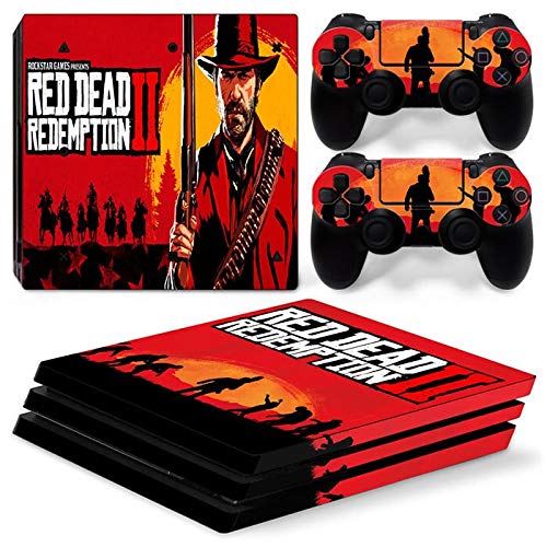 Consola de juegos Ps4 Pro Todo el conjunto de papel adhesivo para host Red Dead Redemption 2 Skin Sticker