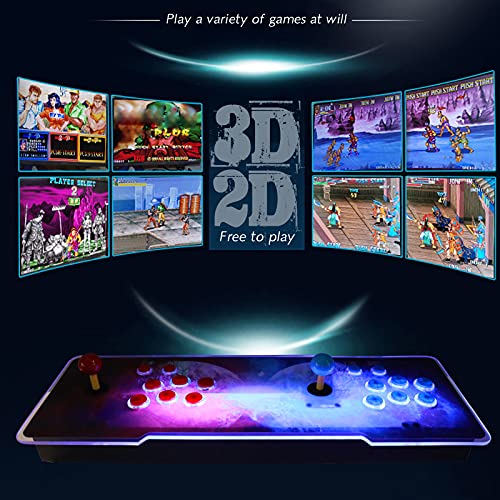 Consola de Juegos Retro Arcade 3D Pandora Multijugador Home Arcade Game Console, con 8000 Juegos, Agregar más Juegos HDMI/VGA/USB para PC/Ordenador portátil/TV