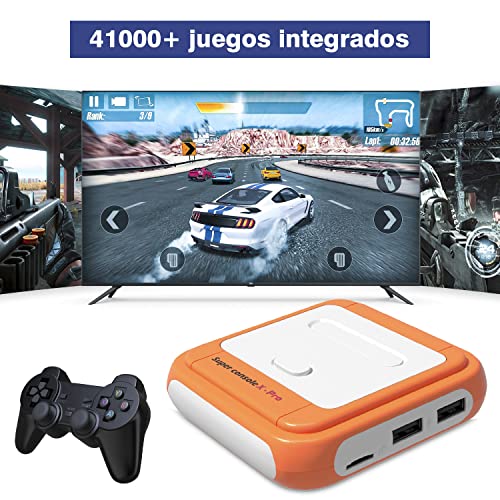 Consolas de videojuegos retro, superconsola de juegos portátil X Pro-128G, más de 41000 juegos integrados, compatibles con más de 50 emuladores, PS1/PSP/SNES/N64, regalos para niños adultos