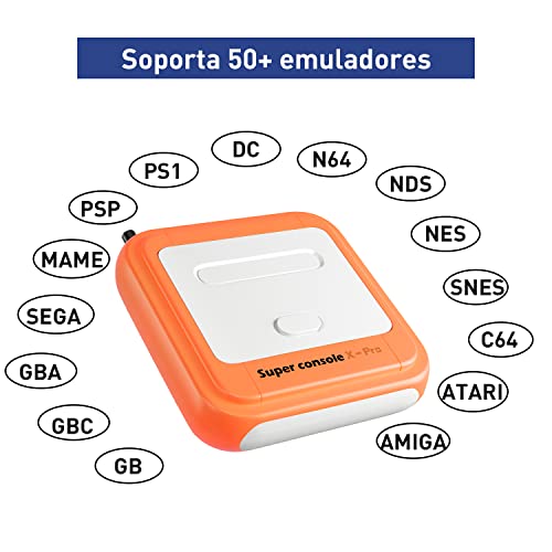 Consolas de videojuegos retro, superconsola de juegos portátil X Pro-128G, más de 41000 juegos integrados, compatibles con más de 50 emuladores, PS1/PSP/SNES/N64, regalos para niños adultos