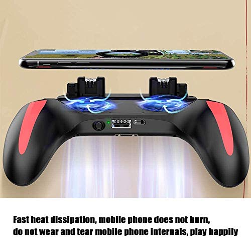 Control for juegos móviles sin hilos del regulador del juego del teléfono móvil con doble ventilador de refrigeración for el / Call of Duty / manija Fortnite Gamepad del juego de 4.7 a 6.5 pulgadas An