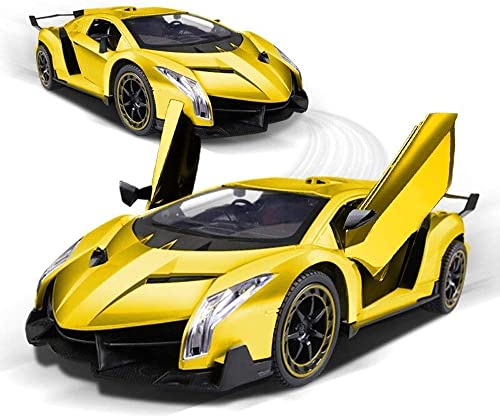 Control Remoto Supercar 1:10 Radio Recargable eléctrico controlado 2. 4g RC Vehículo Race Race Modelo Electronic Deportes Racing con Luz Flashing Niños Regalos de Cumpleaños, Cumpleaños Rojo Chri