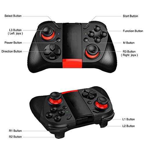 Controlador de Control Remoto inalámbrico Bluetooth, manija PC Móvil Tablet PC TV Box Brazo VR Juego Joystick