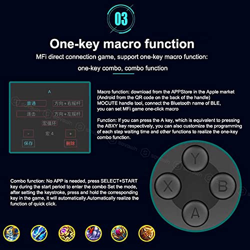 Controlador de Juegos para Móvil Pubg, Mocute-060 Bluetooth Gamepad Nalámbrico Compatible Android/iPhone/PC, Retráctil Mando Movil, Joystick Gamepad de Smartphone Libre