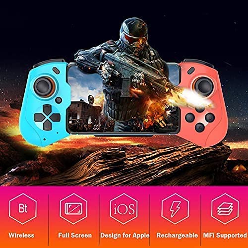 Controlador de Juegos para Móvil Pubg, Mocute-060 Bluetooth Gamepad Nalámbrico Compatible Android/iPhone/PC, Retráctil Mando Movil, Joystick Gamepad de Smartphone Libre