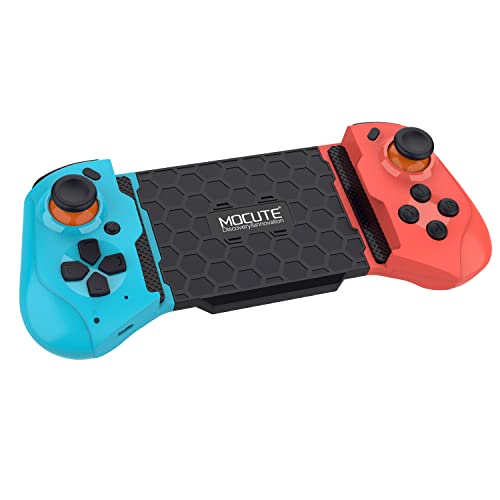 Controlador de Juegos para Móvil Pubg, Mocute-060 Bluetooth Gamepad Nalámbrico Compatible Android/iPhone/PC, Retráctil Mando Movil, Joystick Gamepad de Smartphone Libre