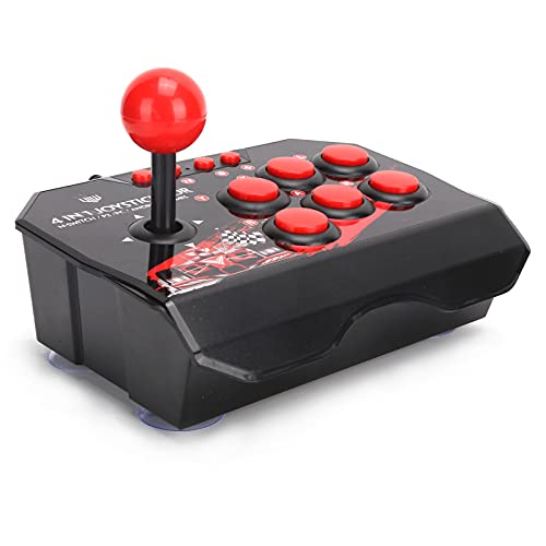 Controlador de Lucha Callejera para PC, Accesorios de Controlador de Juegos de Computadora, Palo de Lucha Arcade de Esquema de Color Negro Y Rojo Clásico para Interruptor para PC para PS3