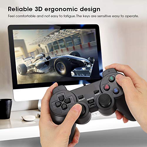 Controlador Juegos con Cable, Joystick Puerto USB1.1/2.0 Gamepad para Juegos PC, Controlador Juegos Compatible con Win98/ 2000/ XP/ 2003/ Vista/Windows 7 Computadora