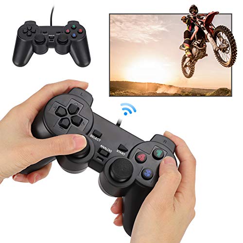Controlador Juegos con Cable, Joystick Puerto USB1.1/2.0 Gamepad para Juegos PC, Controlador Juegos Compatible con Win98/ 2000/ XP/ 2003/ Vista/Windows 7 Computadora