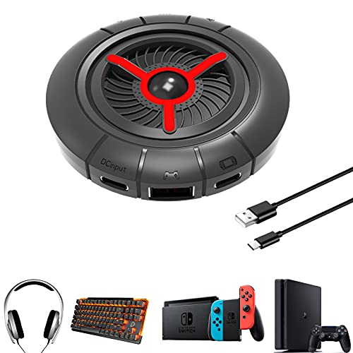 Conversor de auriculares para teclado y ratón, Megadream Keyboard Mouse y adaptador de auriculares, adecuado para PS3 PS4 N-S Switch Xbox gama completa con orificio para micrófono de 3,5 mm