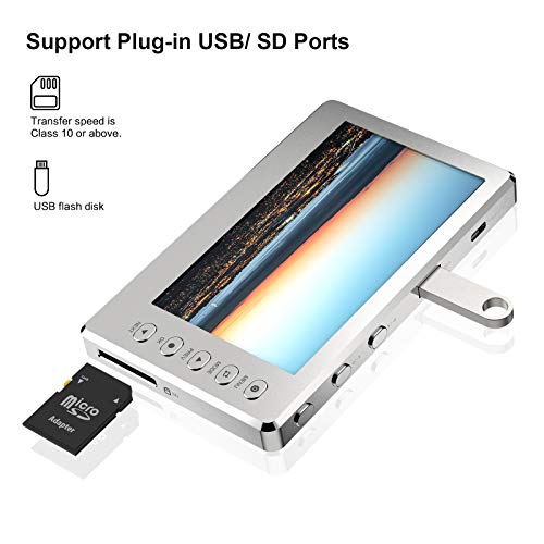 Convertidor de captura de vídeo, HD 1080P 60FPS Conversor de video USB 2.0 con pantalla OLED de 5 ", Grabadora de video AV y HDMI Captura de VCR, DVD, cintas VHS, Hi8, videocámaras, sistemas de juegos