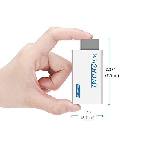 Convertidor de Wii a HDMI, Adaptador de Conversor de Video Wii HDMI Full HD de 720p o 1080p / Salida de Audio de 3,5mm