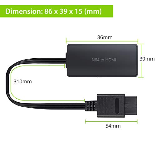 Convertidor N64 a HDMI Adaptador Cable de Señal RGB a HDMI Soporte Conversor Cable N64 SNES GC a HDMI para N64/ SNES/Gamecube