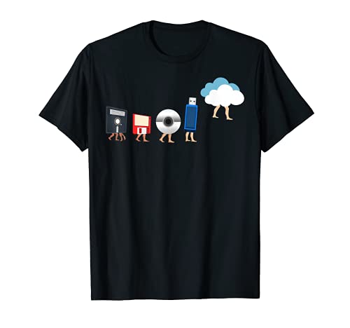 Cool Computer Geek regalo para hombres y mujeres divertido almacenamiento en la nube Camiseta