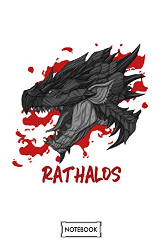 Cool Gray Rathalos Monster Hunter Iceborne Game Dragon Notebook: Matte Finish Cover, Planner, Journal, Diary, 6x9 120 Pages, Lined College Ruled Paper
