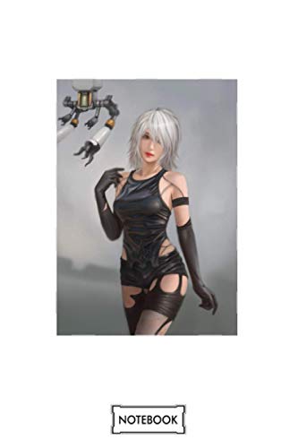 Cool Nier Automata Yorha A2 Pretty Game Notebook: Matte Finish Cover, Planner, Journal, Diary, 6x9 120 Pages, Lined College Ruled Paper