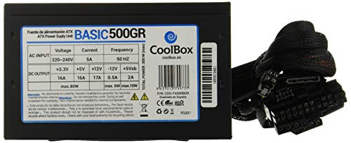 CoolBox COO-FA500BGR - Fuente de alimentación ATX