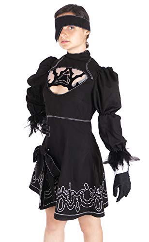 CoolChange Disfraz de Yorha Model B Nr. 2 | Vestido con Peluca para los Fans de de Nier: Automata | Tamaño: L