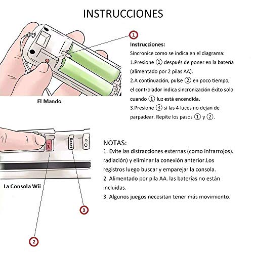 COOLEAD Motion Plus Mando a Distancia para Wii y Wii u Remoto Motion Plus Controller para Wii y Wii U Controlador de Juego con Funda de Silicona y Muñequera (Producto de Terceros)