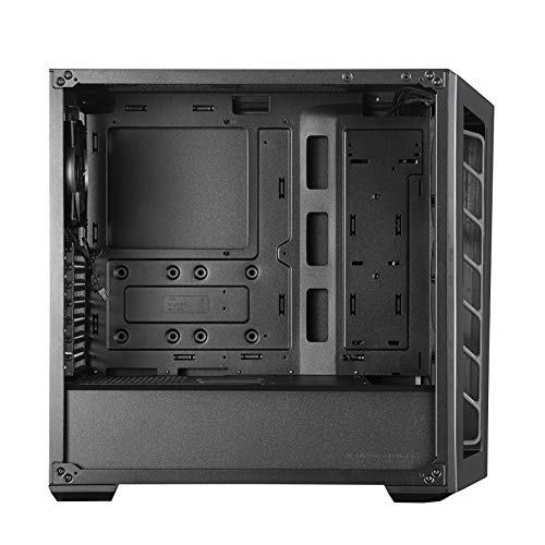 Cooler Master MasterBox MB520 - Caja PC ATX Panel Frontal Tintado, Entradas de Aire, Panel Lateral Transparente, Configuraciones Flujo de Aire Flexible – Ingestas en Negro
