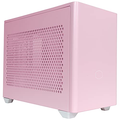Cooler Master MasterBox NR200P Caja Ordenador Mini ITX, Panel Lateral Cristal Templado, Opciones de Enfriamiento óptimos, Exposición GPU Vertical, Accesibilidad 360 Grados Sin Herramientas, Rosa