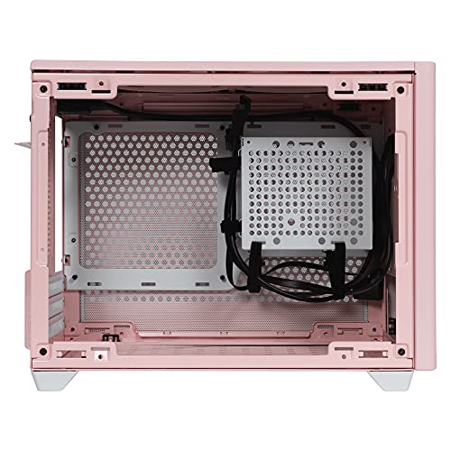 Cooler Master MasterBox NR200P Caja Ordenador Mini ITX, Panel Lateral Cristal Templado, Opciones de Enfriamiento óptimos, Exposición GPU Vertical, Accesibilidad 360 Grados Sin Herramientas, Rosa