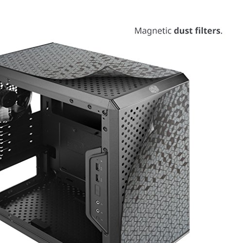 Cooler Master MasterBox Q300L – Caja de Ordenador Mini Torre mATX con Vista Total Panel Lateral, Cableado Ordenado y Múltiples Opciones Enfriamiento