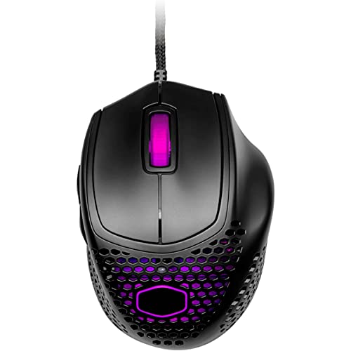 Cooler Master MM720 RGB-LED Ratón Gaming con Cable Sujeción Garra, Carcasa ligera 49 g, Sensor Óptico 16000 DPI, Conmutadores 70 Millones Clic, Pies PTFE Suave Desplazamiento, Negro Mate