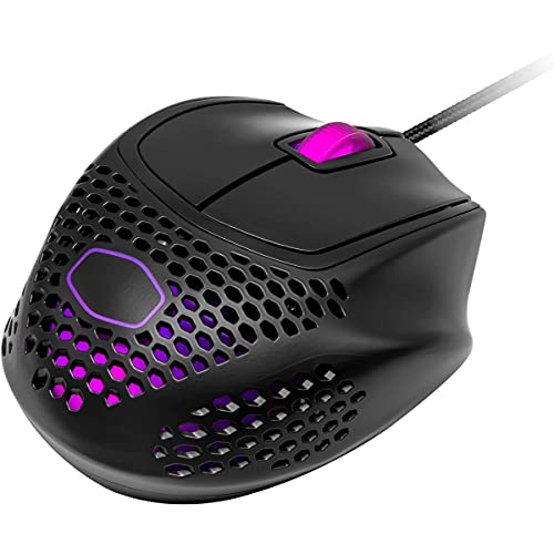 Cooler Master MM720 RGB-LED Ratón Gaming con Cable Sujeción Garra, Carcasa ligera 49 g, Sensor Óptico 16000 DPI, Conmutadores 70 Millones Clic, Pies PTFE Suave Desplazamiento, Negro Mate