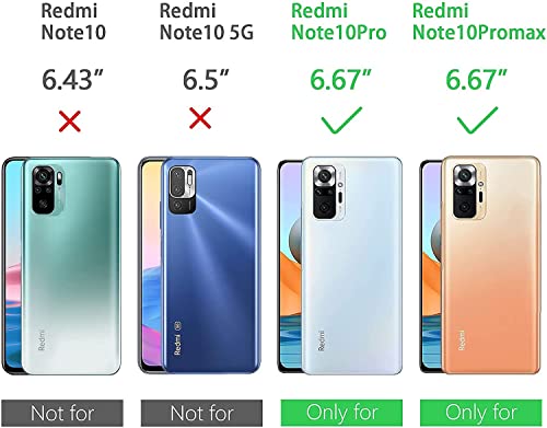 Coqin 9X Funda para Xiaomi Redmi Note 10 Pro/Note 10 Pro MAX, Carcasas Flexible Suave TPU Silicona Ultra Delgado Protección Caso(Rojo + RosaClaro + Púrpura + Amarillo + RosaOscuro +Verde + Negro)
