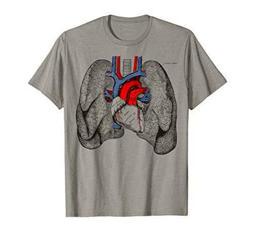 Corazón humano pulmones anatomía médica pulmones Camiseta