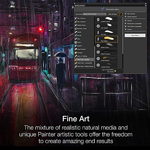 Corel Painter 2022 | Digital Painting Software | Illustration, Concept, Photo, and Fine Art | Full Win | 1 Dispositivo | Código de activación PC enviado por email
