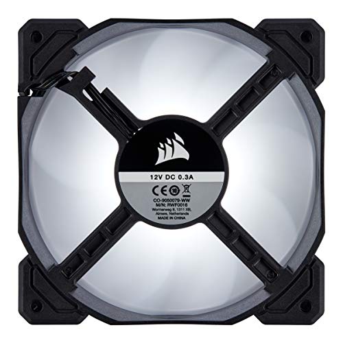 Corsair AF120, Air Series LED - Paquete de 3 ventiladores de refrigeración silencioso de 120 mm, color blanco