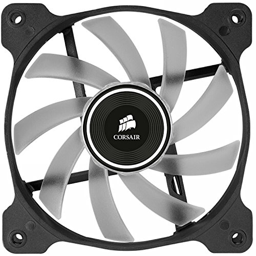 Corsair AF120 LED Quiet Edition Ventilador de PC (120 mm, Alto Flujo de Aire, Iluminación LED Azul) Paquete Soltero