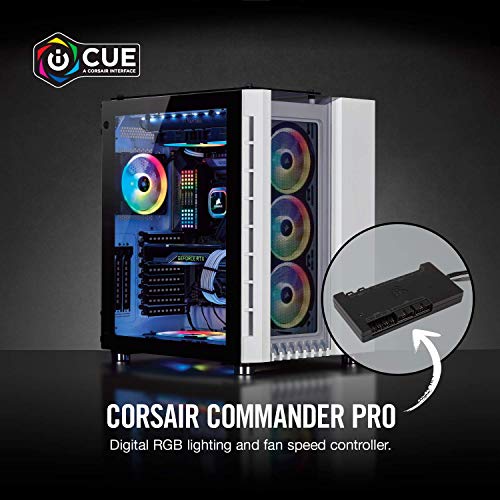 Corsair Commander Pro - Controlador de iluminación RGB y Ventilador Digital + LL120 RGB Ventilador de PC (120 mm, Doble Halo RGB LED PWM) Paquete Soltero