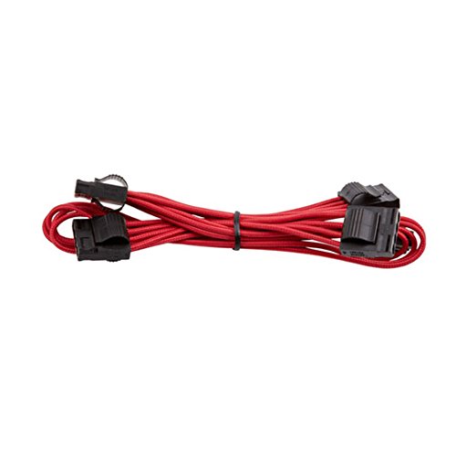 Corsair CP-8920195 4pin Molex - Cable (macho/macho, RMi series, RMx series, SF series, generación 3), Rojo (Red)