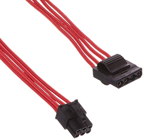 Corsair CP-8920195 4pin Molex - Cable (macho/macho, RMi series, RMx series, SF series, generación 3), Rojo (Red)