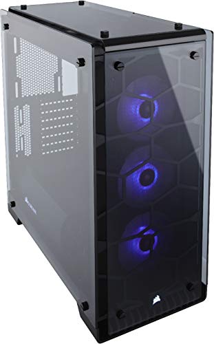 Corsair Crystal 570X RGB - Caja de PC, Mid-Tower ATX, ventana lateral cristal templado con ventilador, iluminación RGB LED, Negro