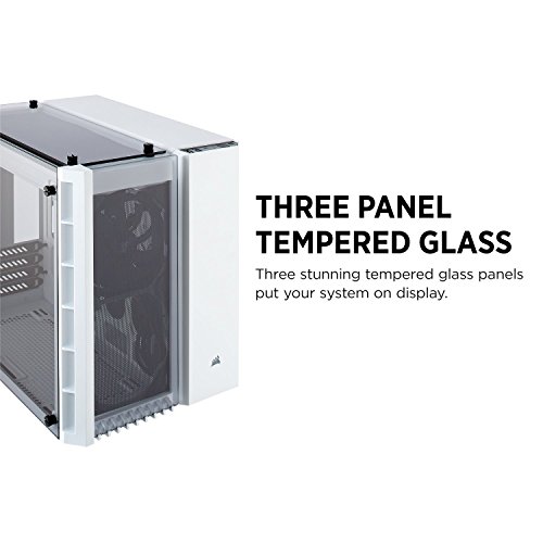 Corsair Crystal Series 280X - Caja de PC, ATX, tres paneles de cristal templado sin iluminación Nessun LED, Blanco