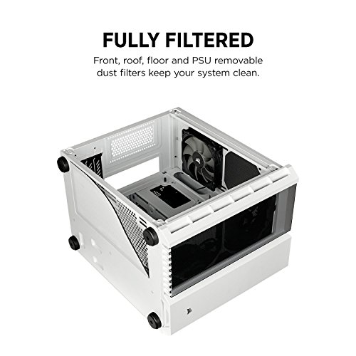 Corsair Crystal Series 280X - Caja de PC, ATX, tres paneles de cristal templado sin iluminación Nessun LED, Blanco