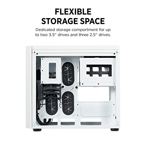 Corsair Crystal Series 280X RGB - Caja de PC, ATX, tres paneles de cristal templado, iluminación RGB LED, Blanco