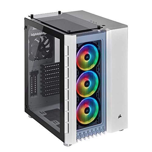 Corsair Crystal Series 680X RGB - Caja de PC, Vidrio Templado ATX Smart Gaming Case, con alto flujo de aire, iluminación RGB LED, Blanco