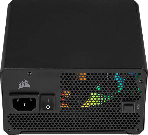 Corsair CX750F RGB Fuente de Alimentación ATX Totalmente Modular 80 PLUS Bronze,Certificación de Eficiencia 80 PLUS Bronze, Ventilador RGB de 120 mm, Funcionamiento Prácticamente Sin Ruido, Negro