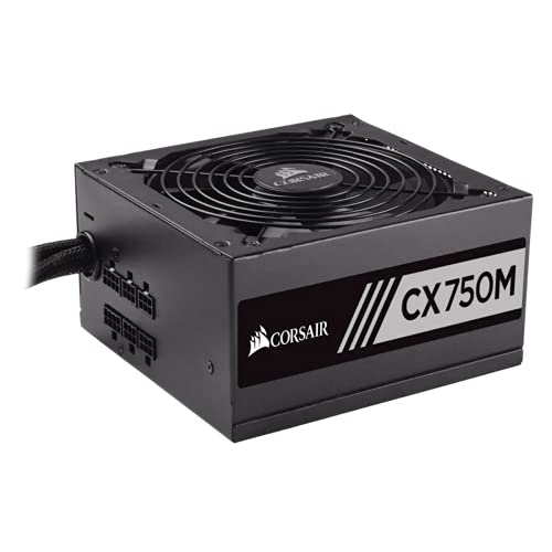 Corsair CX750M - Fuente de Alimentación (Semi Modular, 80 PLUS Bronze, 750 Watt, EU)