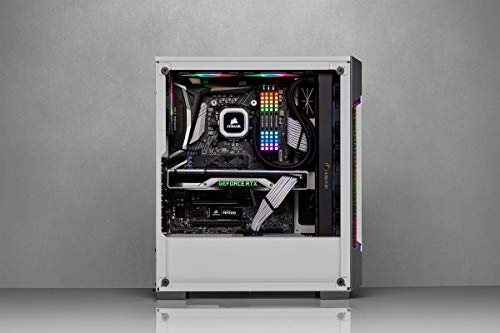 Corsair iCUE 220T RGB Airflow, Semi-torre ATX Gaming con Cristal Templado Chasis - Blanco
