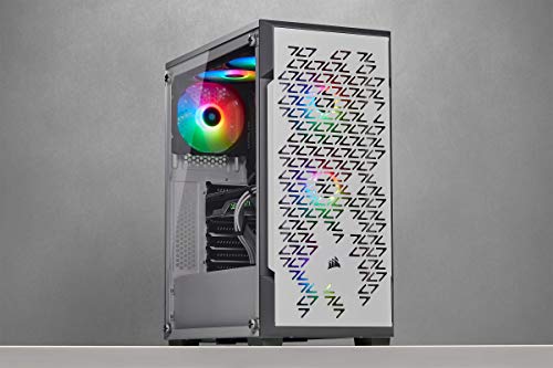 Corsair iCUE 220T RGB Airflow, Semi-torre ATX Gaming con Cristal Templado Chasis - Blanco