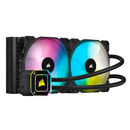 Corsair iCUE H115i ELITE CAPELLIX Refrigerador Líquido de CPU, 33 LED RGB CAPELLIX, Dos Ventiladores PWM de 140 mm ML RGB, 400 y 2.000 RPM, iCUE Commander CORE Incluido, Negro